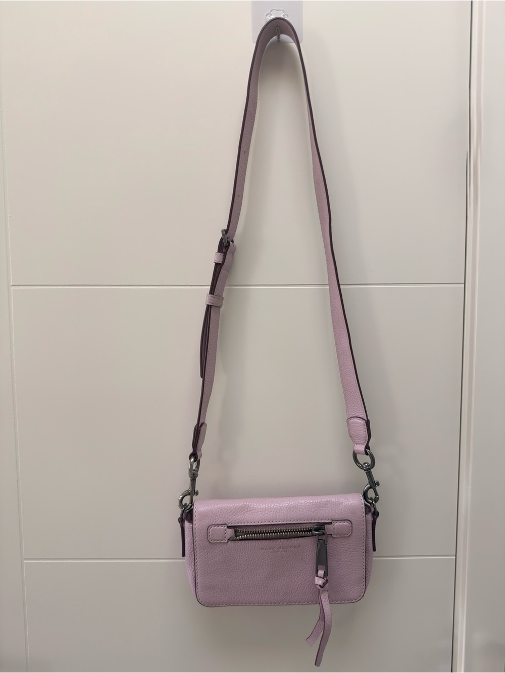 Marc Jacobs Dusty Lilac Pebbled Leather Crossbody